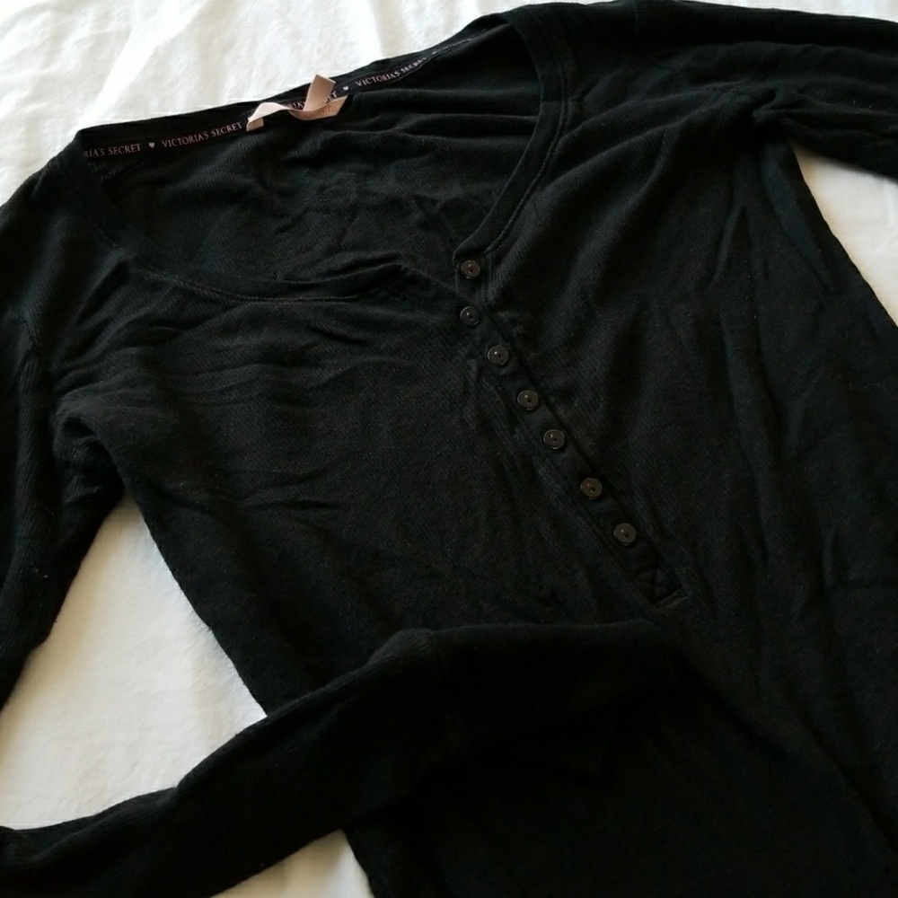 VS Long Sleeve Ribbes Pajama Top